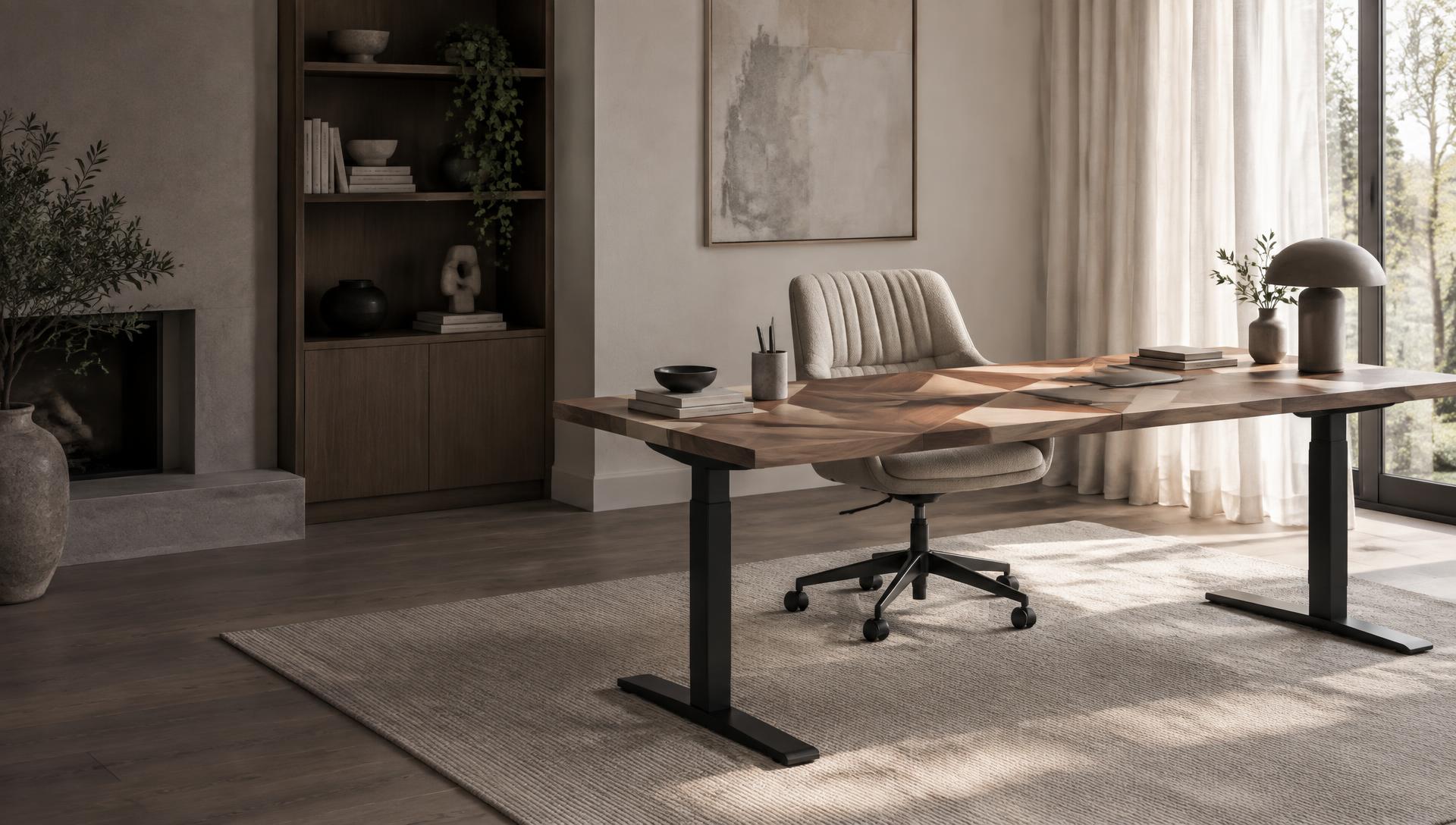 Finished MarquetryWorld desk in a contemporary interior